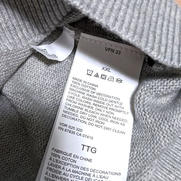 NWOT Nautica Men's Ash Grey 100% Cotton Zip-Up Long Sleeve Sweater - Picture 11 of 15